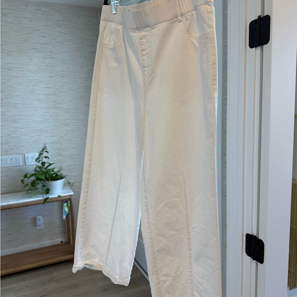 White Wide-Leg Pants